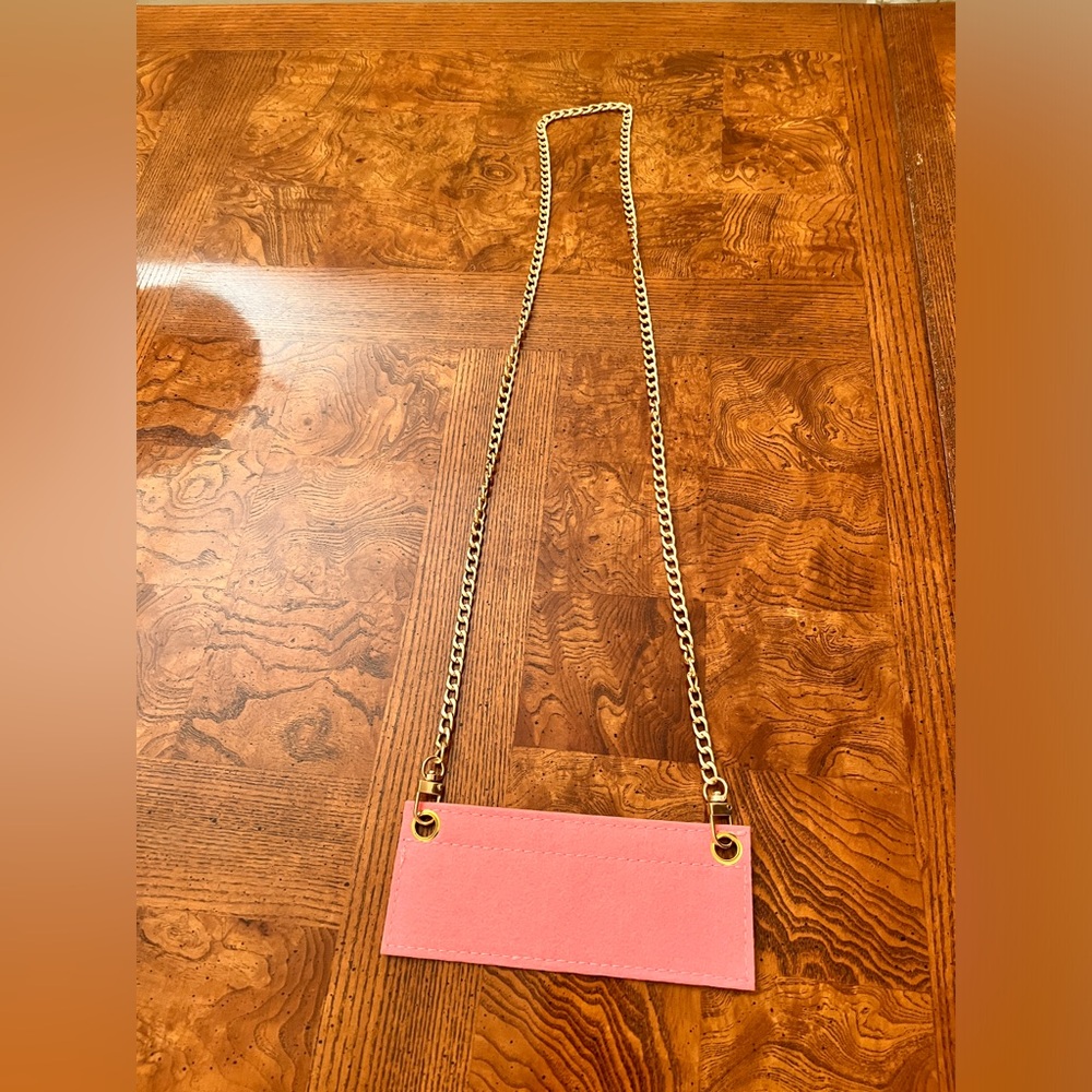 PEACH COLOR 47" wallet chain crossbody converter kit insert